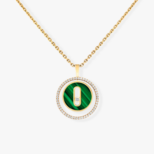 [ Moco ] Moco  MOVE 1 DIAMOND MALACHITE GOLD DIAMOND NECKLACE