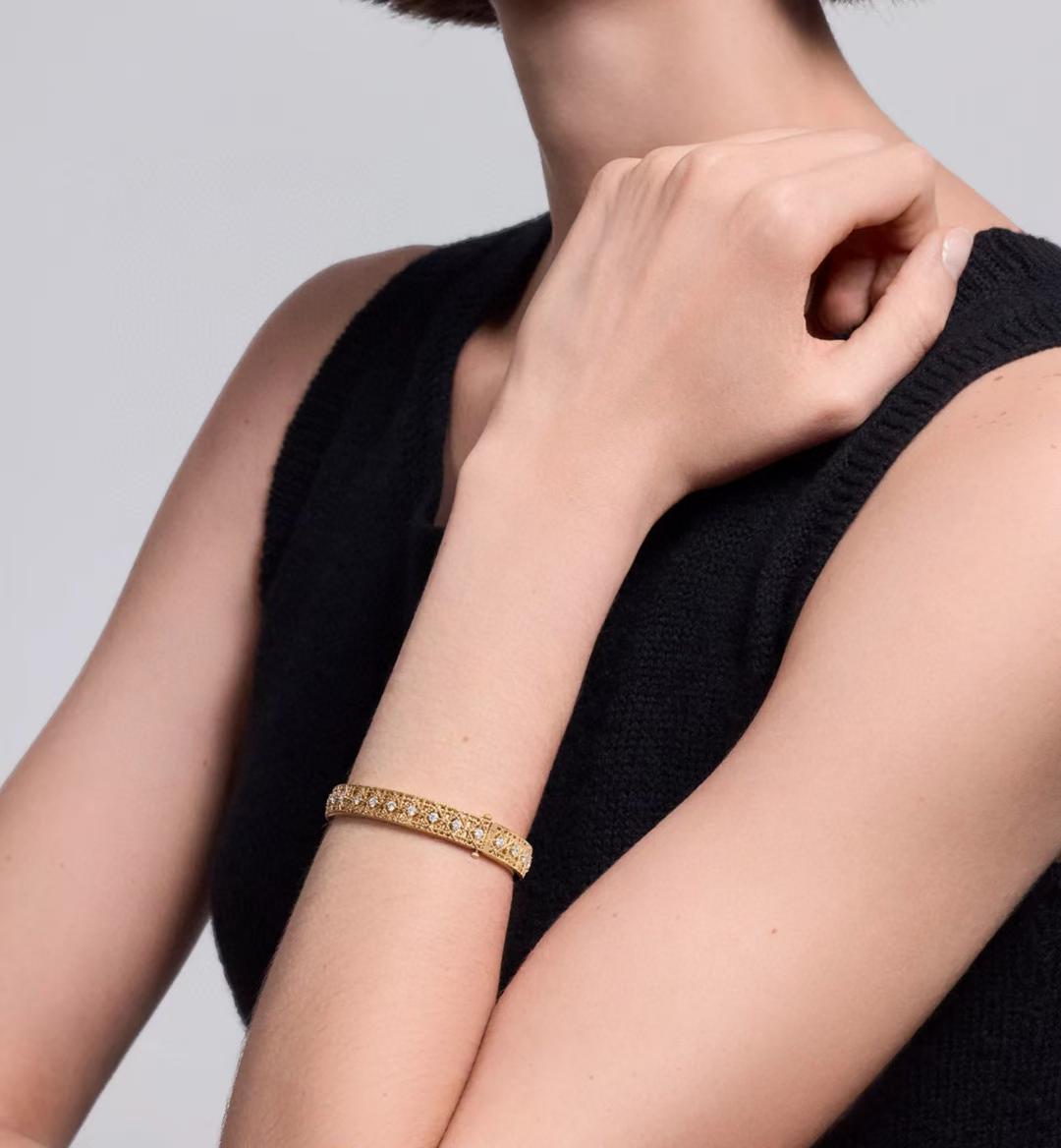 [Moco] 2026 WOVEN-PATTERN BRACELET SET WITH FULL DIAMOND INLAY THREE-COLORS