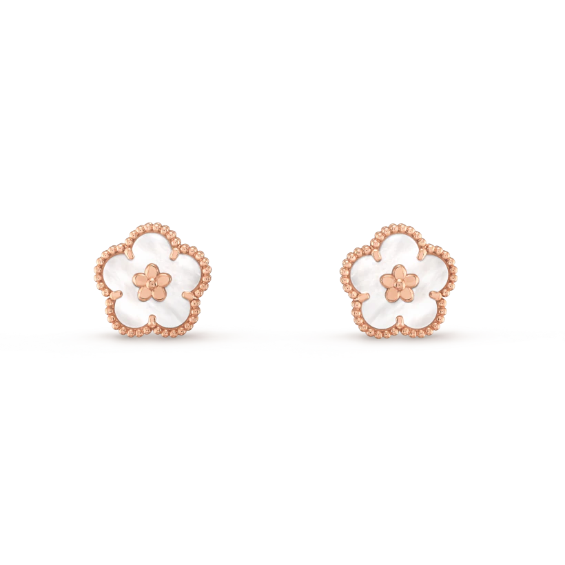 ¡®Moco¡¯LUCKY PINK GOLD WHITE MOP EARRINGS