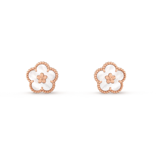 ¡®Moco¡¯LUCKY PINK GOLD WHITE MOP EARRINGS