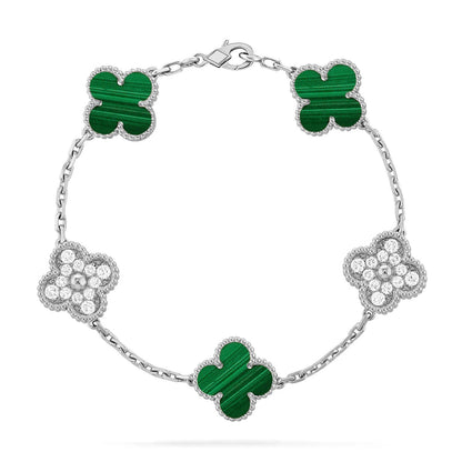 [Moco]New  CLOVER 5 MOTIF MALACHITE BRACELET COLLECTION
