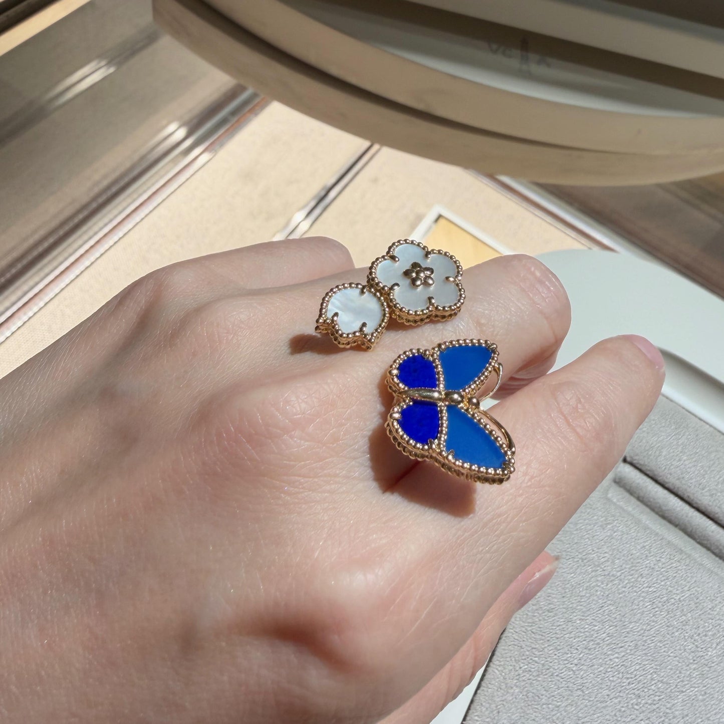 [Moco] 2026 NEW MODEL SPRING LUCKY 3 MOTIF GOLD RING