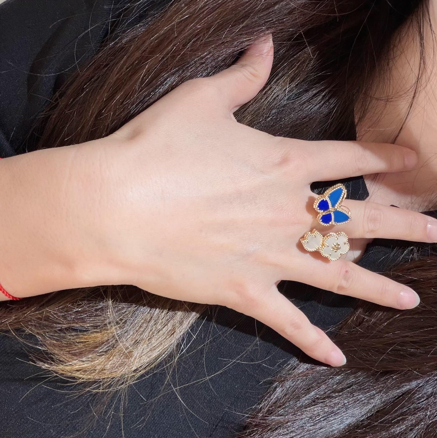 [Moco] 2026 NEW MODEL SPRING LUCKY 3 MOTIF GOLD RING