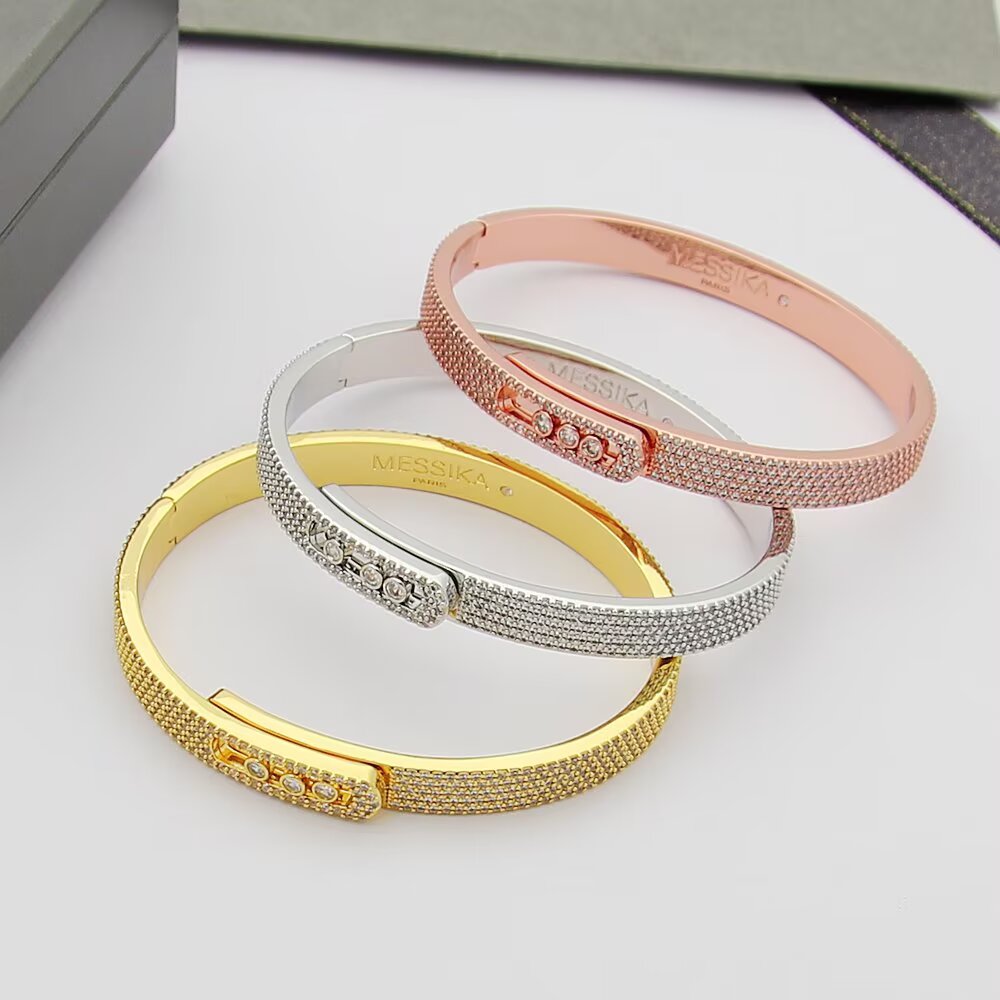 [ Moco ]Move Noa Full Pavé Diamond Bangle Bracelet