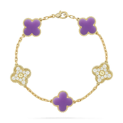 [Moco]New CLOVER 5 MOTIF LIGHT PURPLE BRACELET COLLECTION