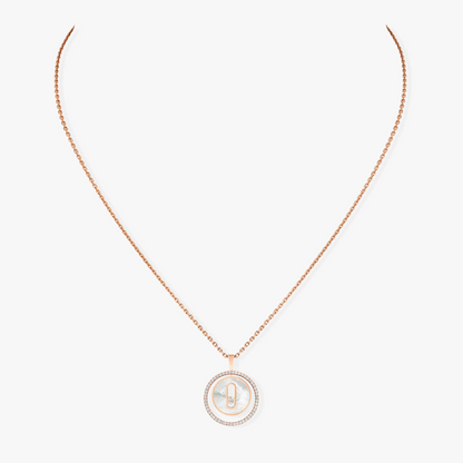 [ Moco ] Moco  MOVE 1 DIAMOND WHITE MOTHER OF PEARL PINK GOLD DIAMOND NECKLACE