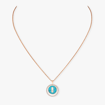 [ Moco ] Moco  MOVE 1 DIAMOND TURQUOISE PINK GOLD DIAMOND NECKLACE