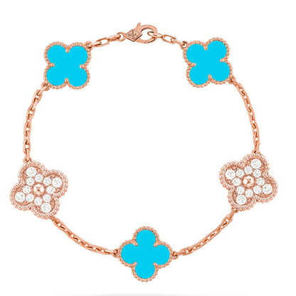 [Moco]New  CLOVER 5 MOTIF TURQUOISE BRACELET COLLECTION