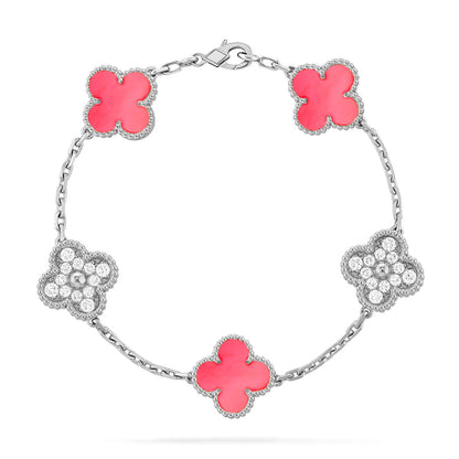 [Moco]New  CLOVER 5 MOTIFS  PINK MOP BRACELET COLLECTION
