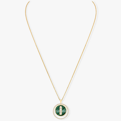 [ Moco ] Moco  MOVE 3 DIAMOND MALACHITE GOLD DIAMOND NECKLACE