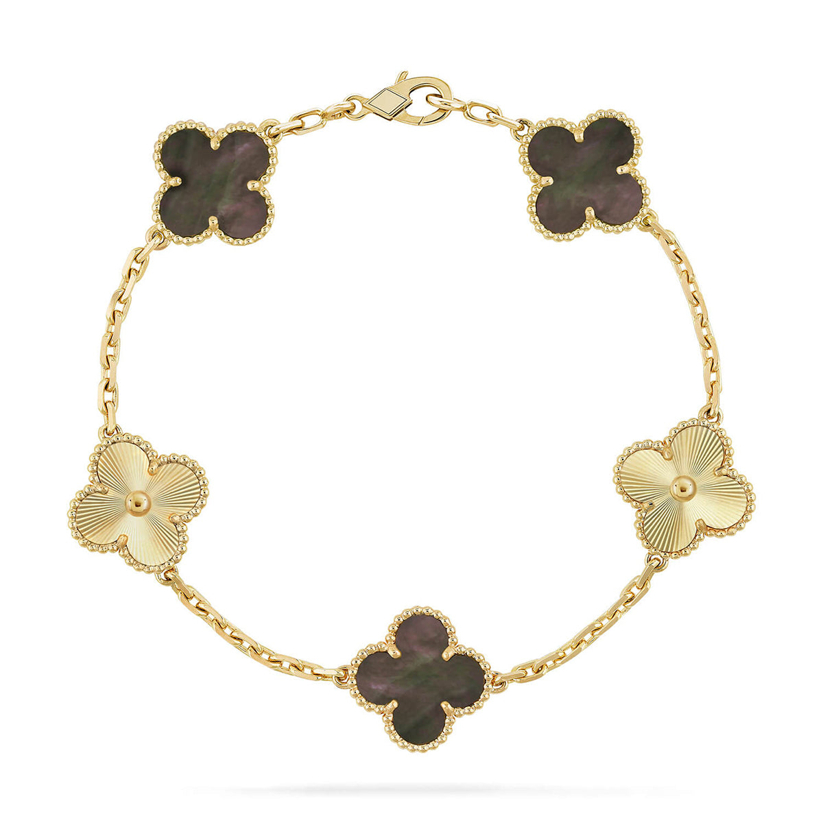 [Moco]New CLOVER 5 MOTIF GRAY MOP BRACELET COLLECTION