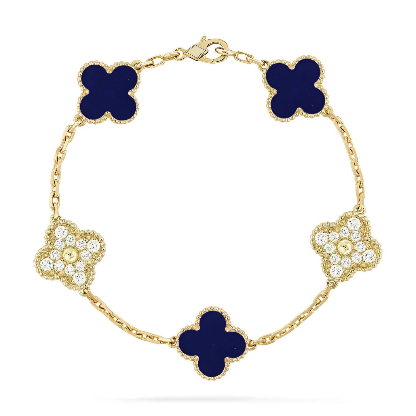 [Moco]New CLOVER 5 MOTIF LAPIS LAZULI BRACELET COLLECTION