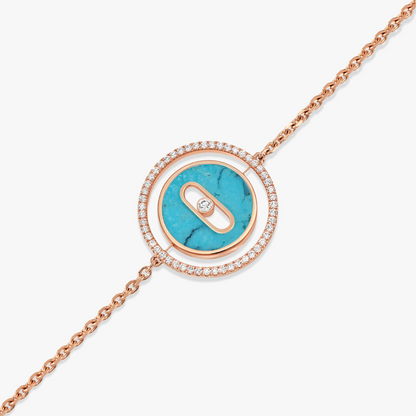 [ Moco ] Moco  MOVE TURQUOISE PINK GOLD DIAMOND BRACELET