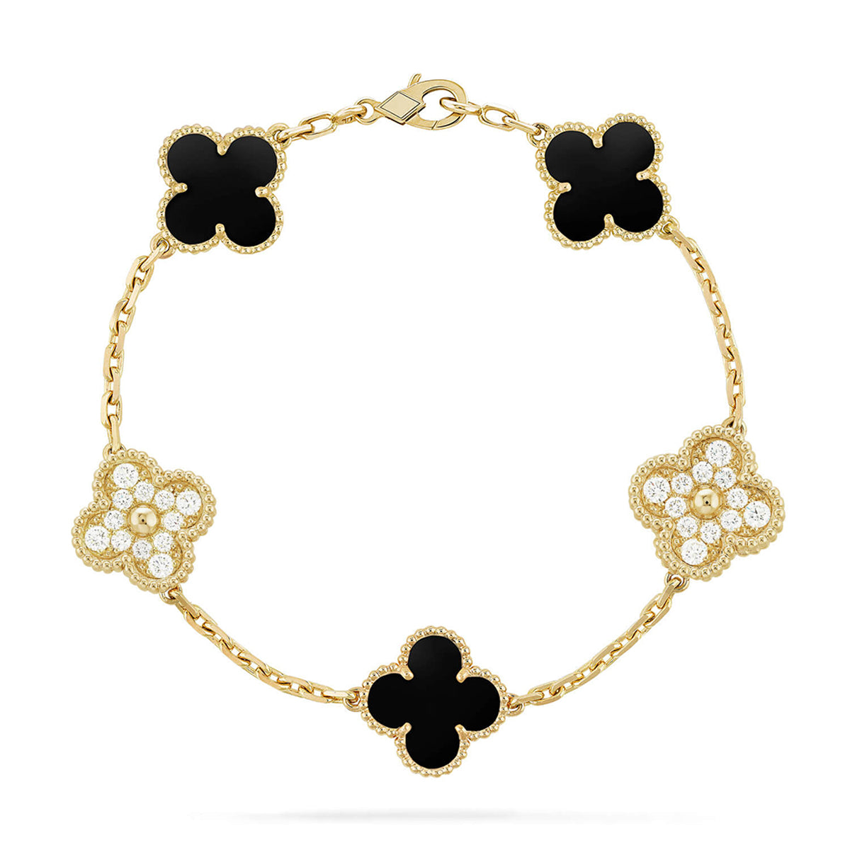 [Moco]New CLOVER 5 MOTIF ONYXS BRACELET COLLECTION