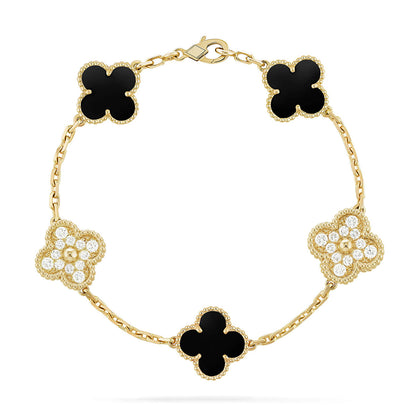 [Moco]New CLOVER 5 MOTIF ONYXS BRACELET COLLECTION