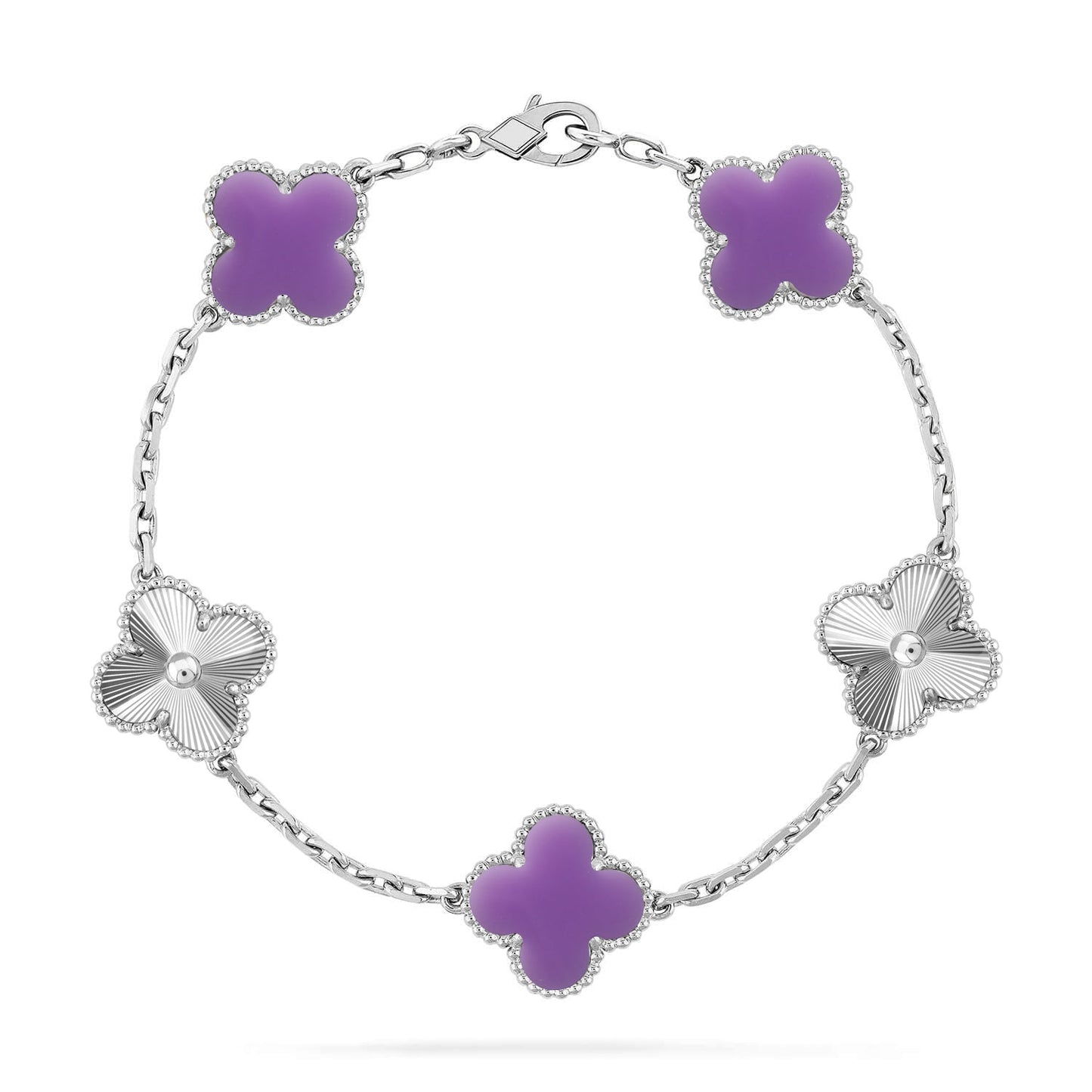 [Moco]New CLOVER 5 MOTIF LIGHT PURPLE BRACELET COLLECTION