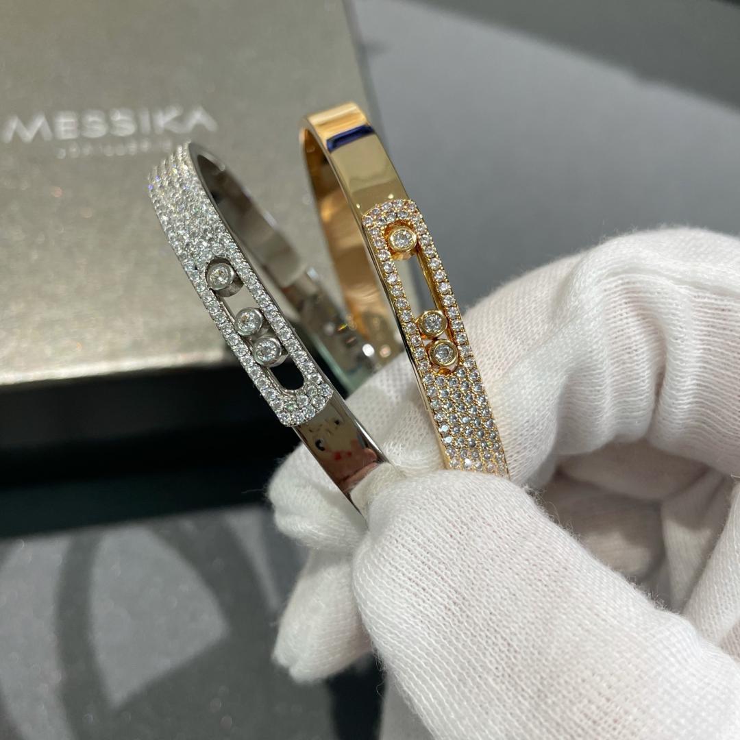 [ Moco ]Move Noa Rose Gold Pavé Diamond Bangle Bracelet