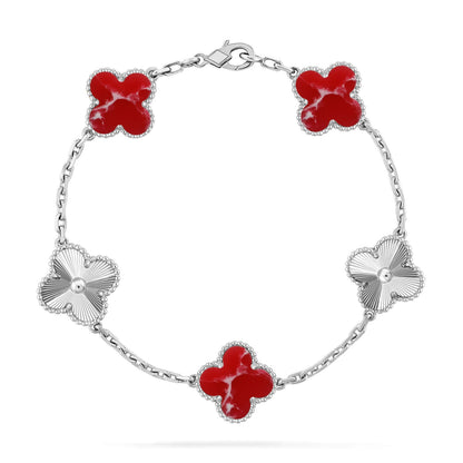 [Moco]New CLOVER 5 MOTIF RED PATTERN BRACELET COLLECTION