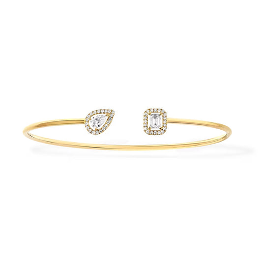 [ Moco ]JONC FLEX MY TWIN TOI & MOI SILVER DIAMOND BRACELET