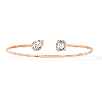 [ Moco ]JONC FLEX MY TWIN TOI & MOI SILVER DIAMOND BRACELET