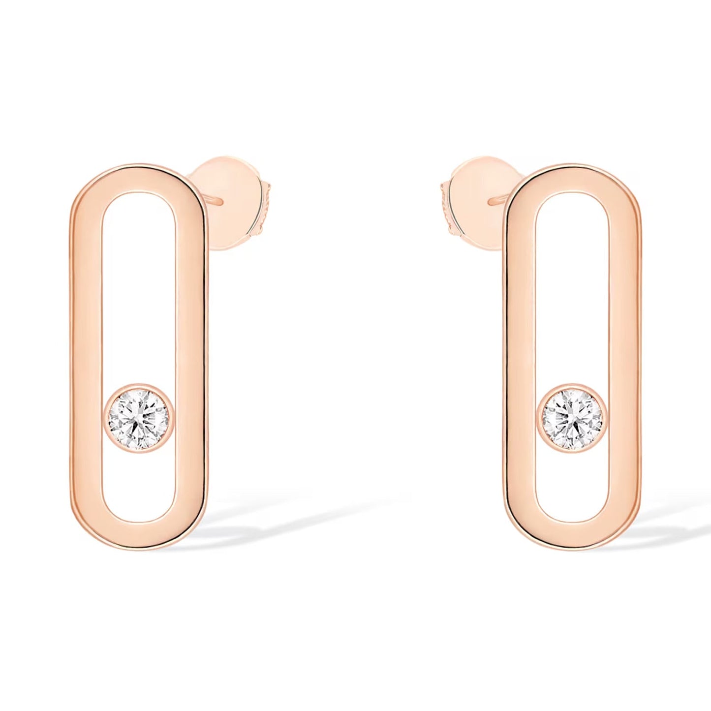 [ Moco ]MOVE UNO SMALL 1 DIAMOND EARRINGS