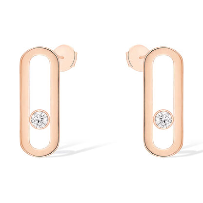 [ Moco ]MOVE UNO SMALL 1 DIAMOND EARRINGS