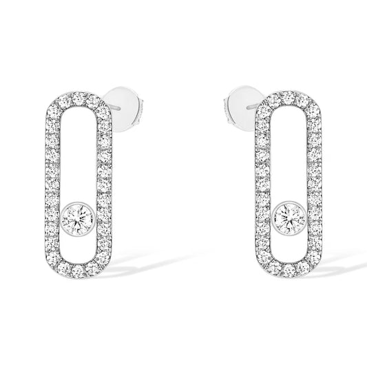 [ Moco ]MOVE UNO STUD DIAMOND PAVED EARRINGS