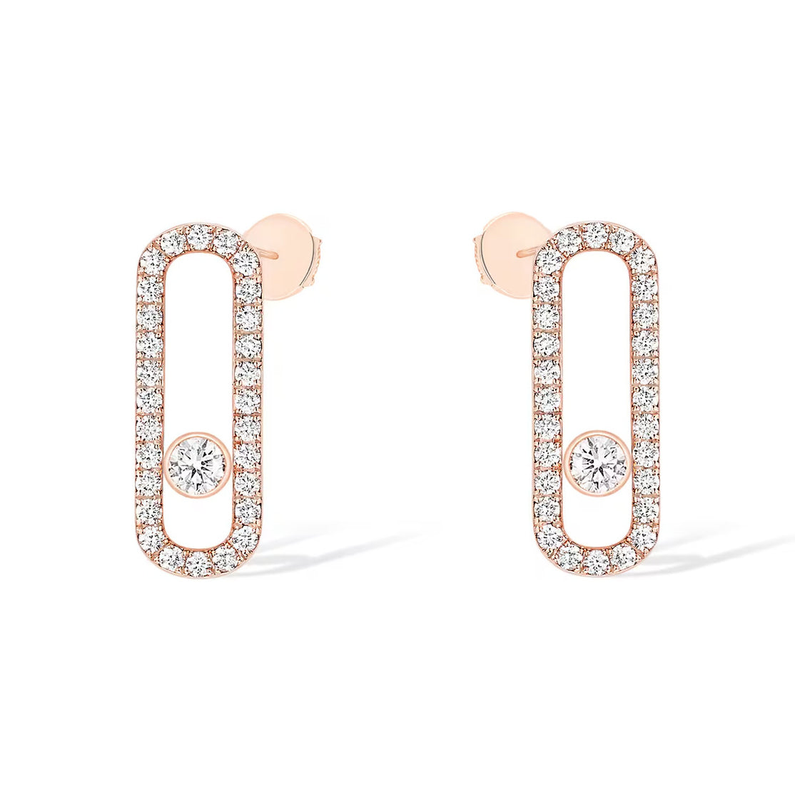 [ Moco ]MOVE UNO STUD DIAMOND PAVED EARRINGS