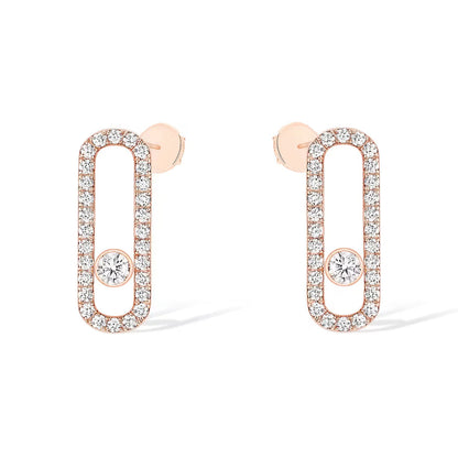[ Moco ]MOVE UNO STUD DIAMOND PAVED EARRINGS