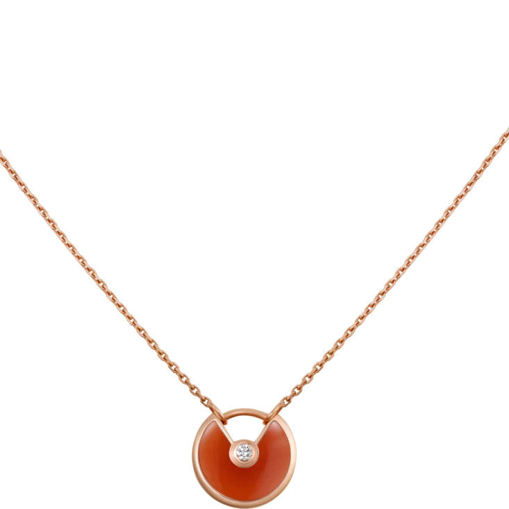 ¡®Moco¡¯AMULETTE GOLD CARNELIAN ONYX NECKLACE