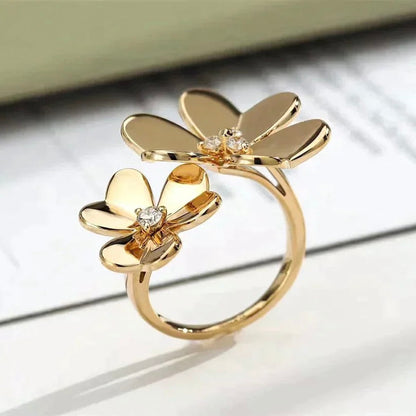 ¡®Moco¡¯CLOVER COMOS GOLD DIAMOND RING