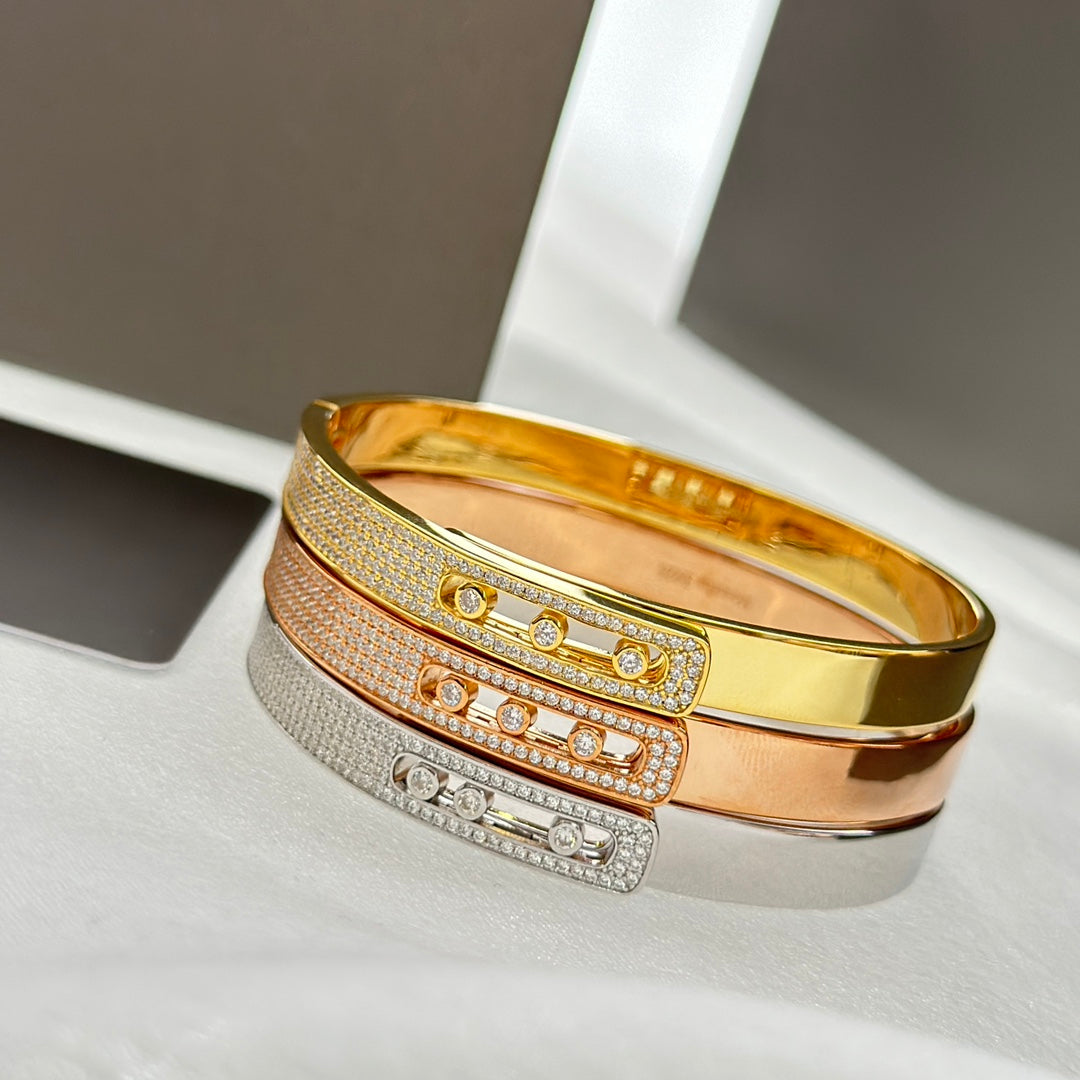 [ Moco ]Move Noa Rose Gold Pavé Diamond Bangle Bracelet