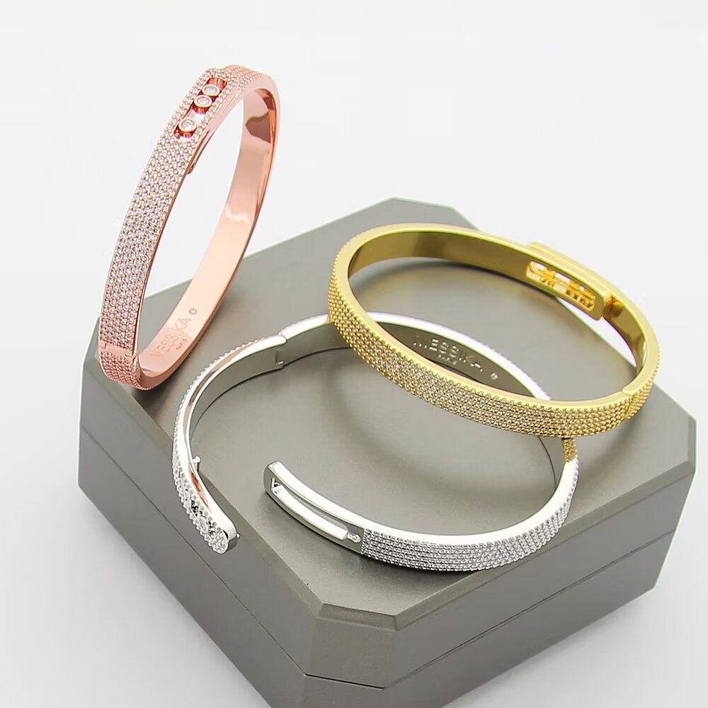 [ Moco ]Move Noa Full Pavé Diamond Bangle Bracelet