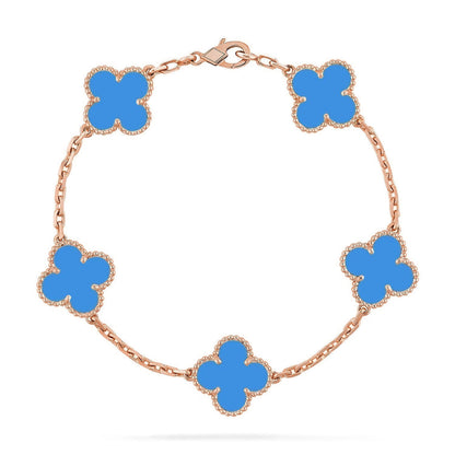 [Moco]New CLOVER 5 MOTIF BLUE AGATE BRACELET COLLECTION