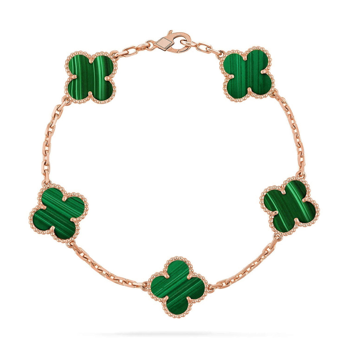 [Moco]New  CLOVER 5 MOTIF MALACHITE BRACELET COLLECTION