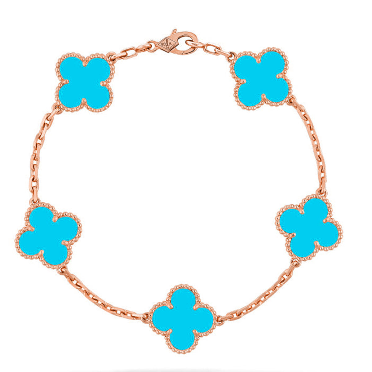 [Moco]New  CLOVER 5 MOTIF TURQUOISE BRACELET COLLECTION