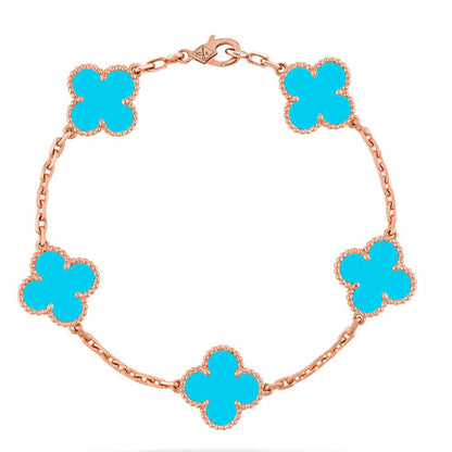 [Moco]New  CLOVER 5 MOTIF TURQUOISE BRACELET COLLECTION