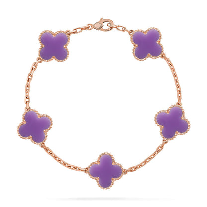 [Moco]New CLOVER 5 MOTIF LIGHT PURPLE BRACELET COLLECTION