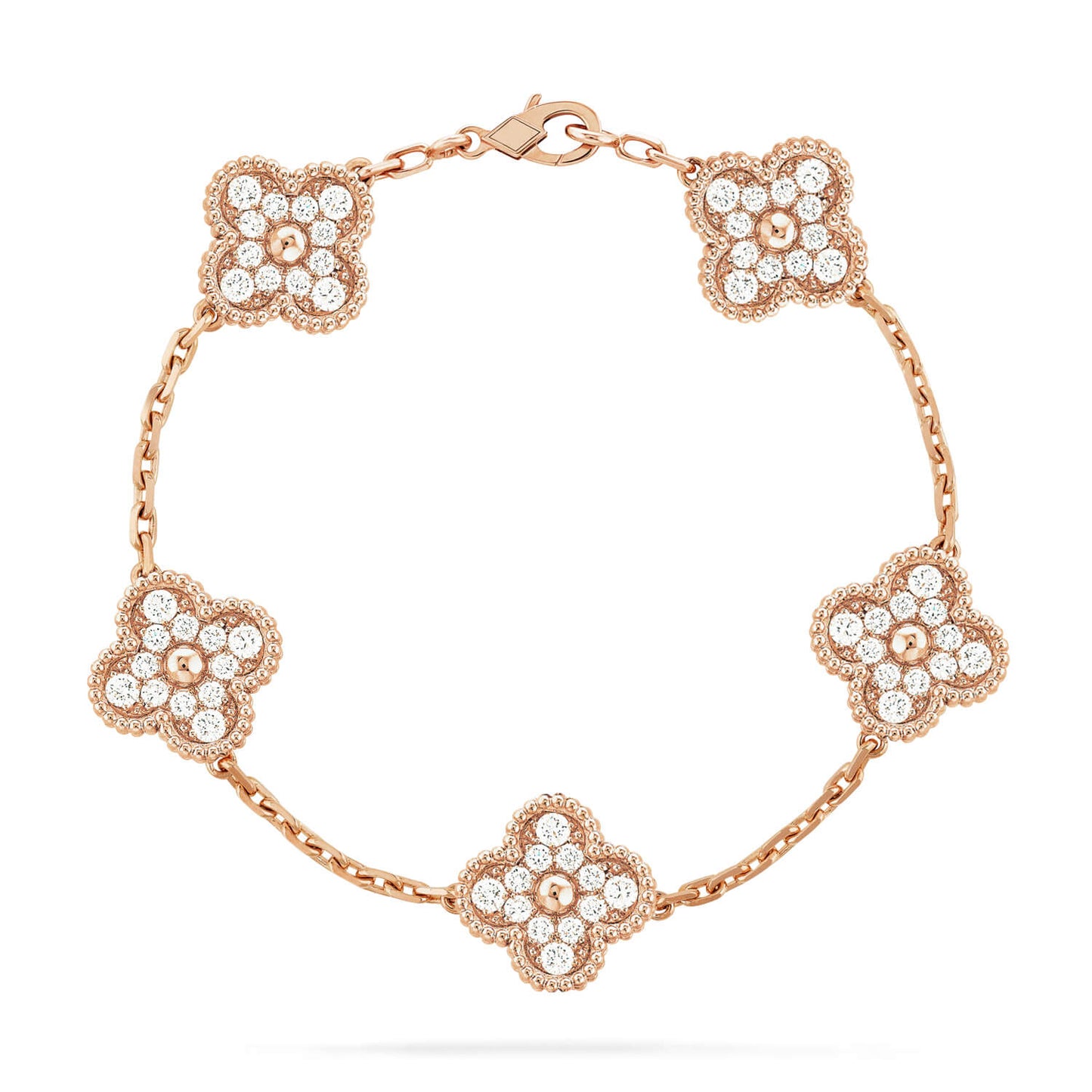 [Moco] New  CLOVER 5 MOTIF FULL DIAMOND BRACELET COLLECTION