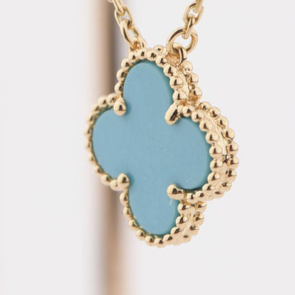 ¡®Moco¡¯CLOVER 15MM VINTAGE TURQUOISE NECKLACE