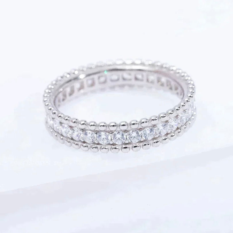 ¡®Moco¡¯PERLEE DIAMOND SILVER RING