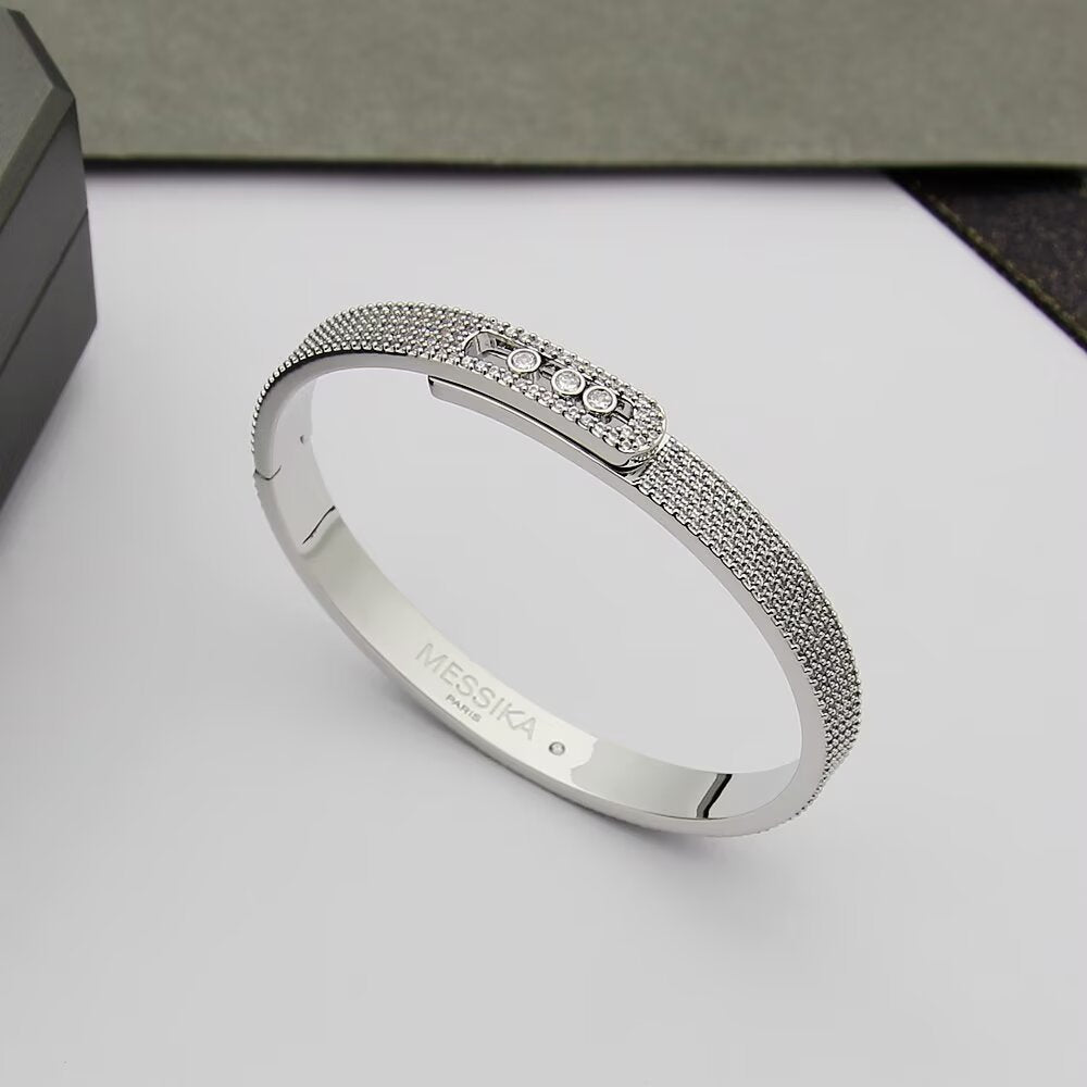 [ Moco ]Move Noa Full Pavé Diamond Bangle Bracelet