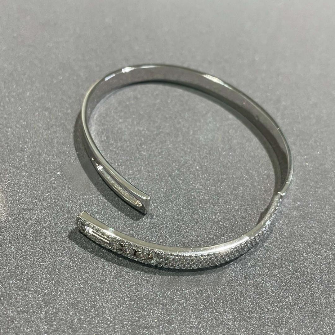 [ Moco ]Move Noa Rose Gold Pavé Diamond Bangle Bracelet