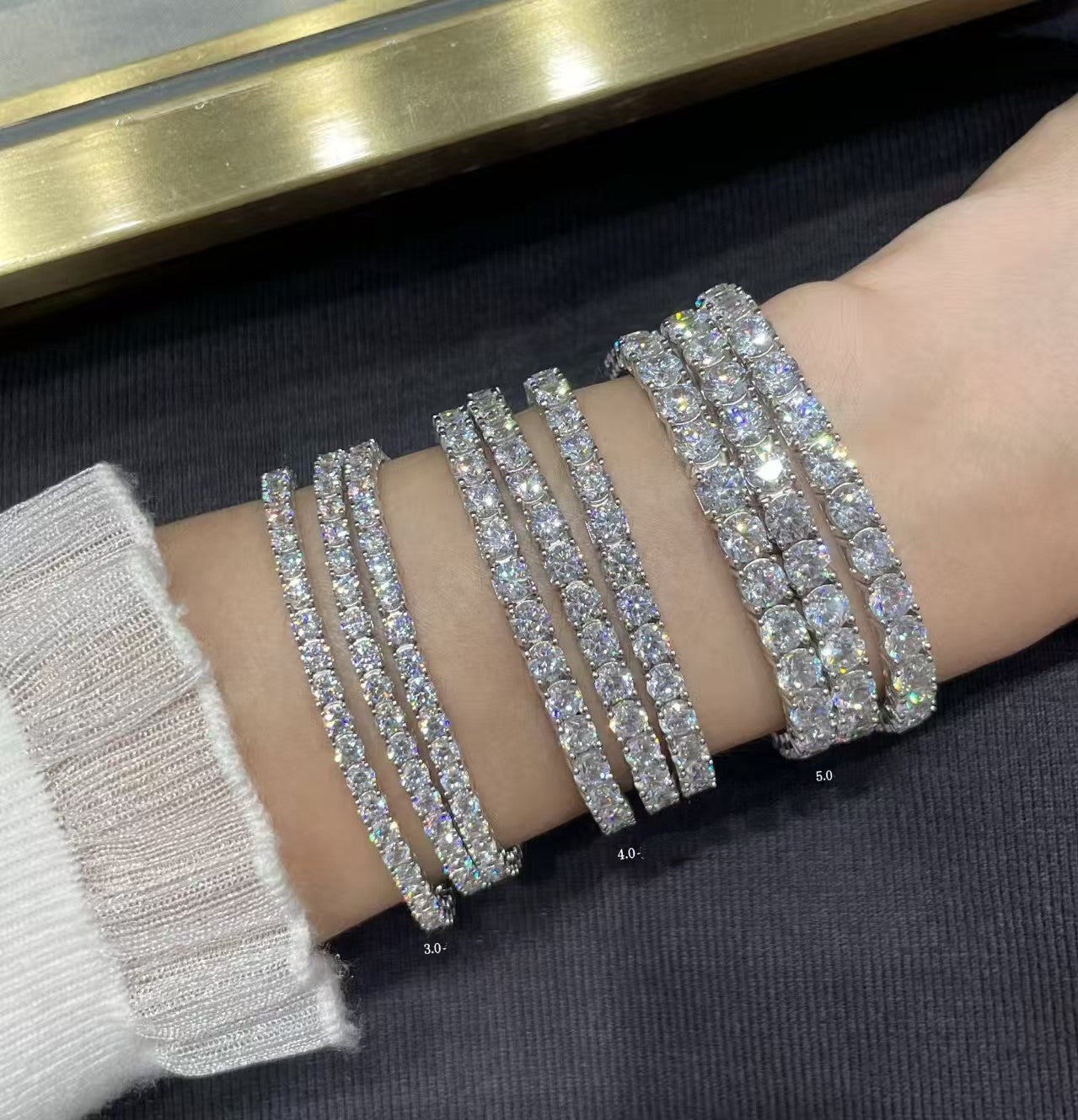 [¡®Moco¡¯]TENNIS BRACELET WITH FULL DIAMOND SETTING