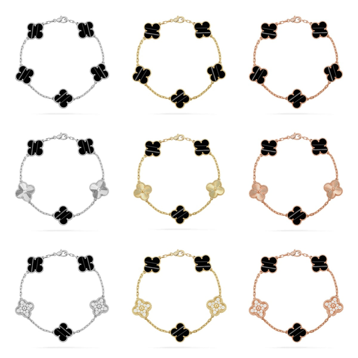 [Moco]New  CLOVER 5 MOTIF PULSAR STONE BRACELET COLLECTION