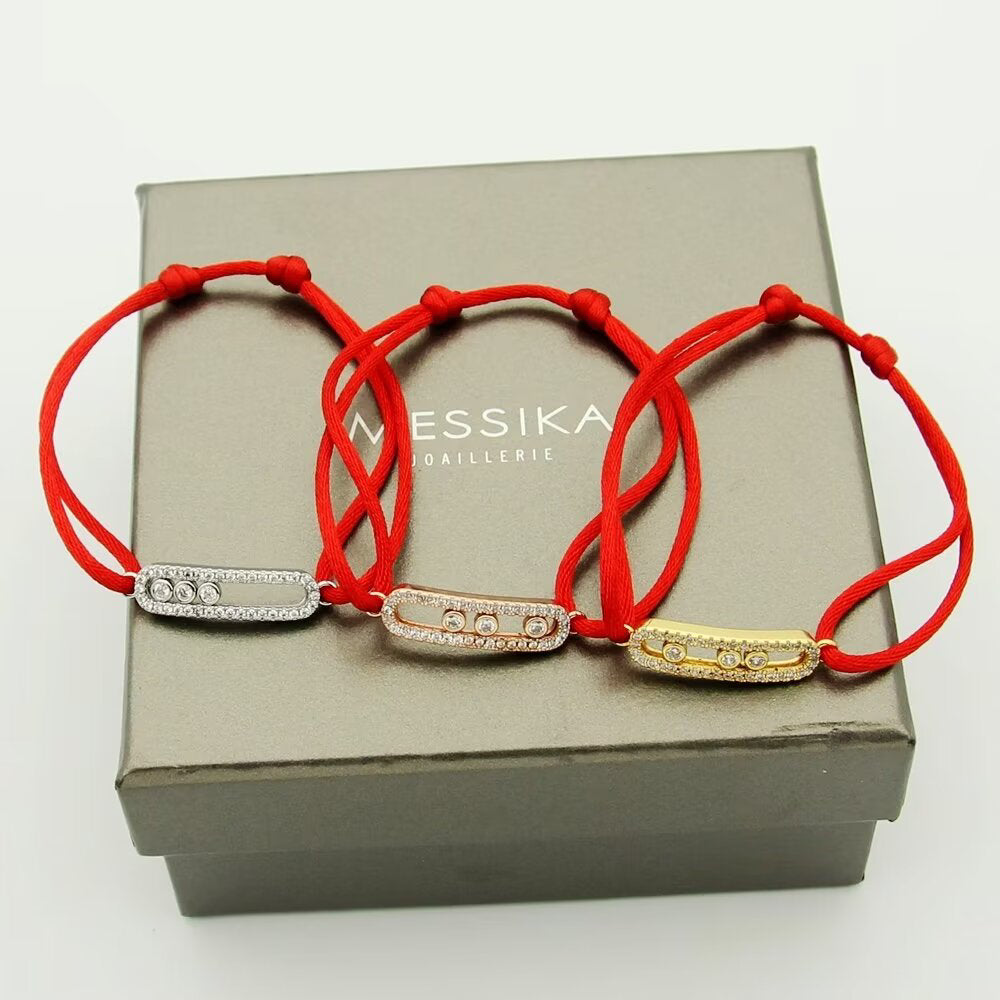 [ Moco ]Messika Care(s) pink cord pavé bracelet