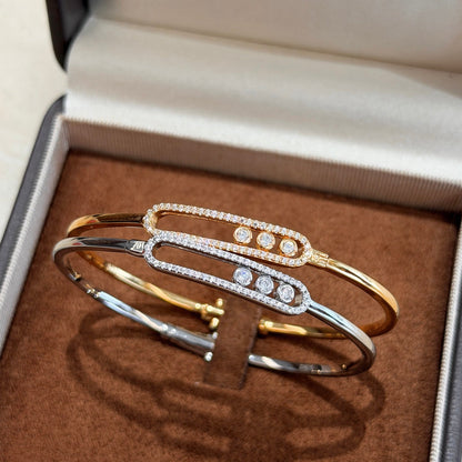 [ Moco ]Move Pavé Diamond Bangle Bracelet M