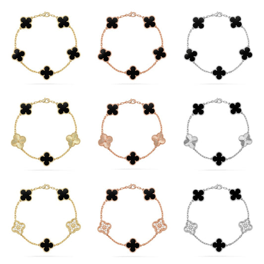 [Moco]New CLOVER 5 MOTIF ONYXS BRACELET COLLECTION