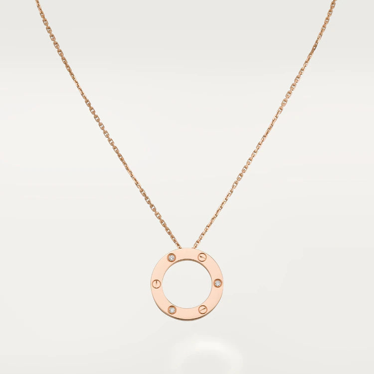 ¡®Moco¡¯LOVE NECKLACE 16MM 3 DIAMONDS