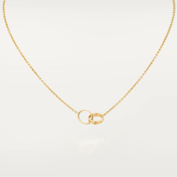 ¡®Moco¡¯LOVE NECKLACE DOUBLE RING GOLD